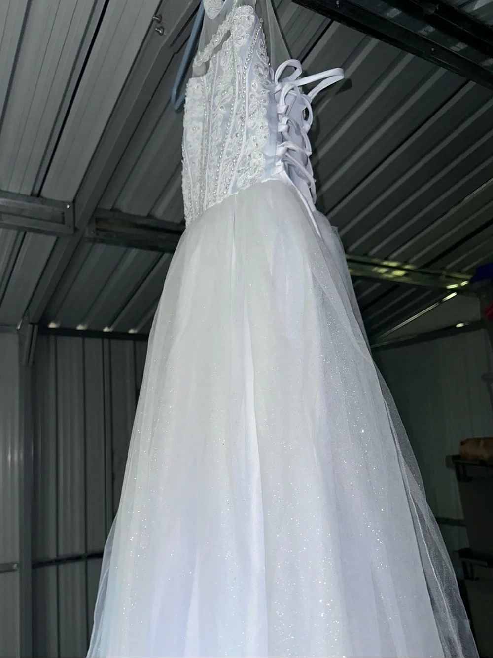 White Sparkle Pageant Dress with Bolero for Kids